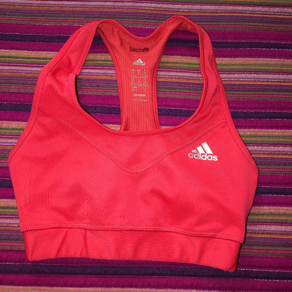 Coral Adidas Sport Bra